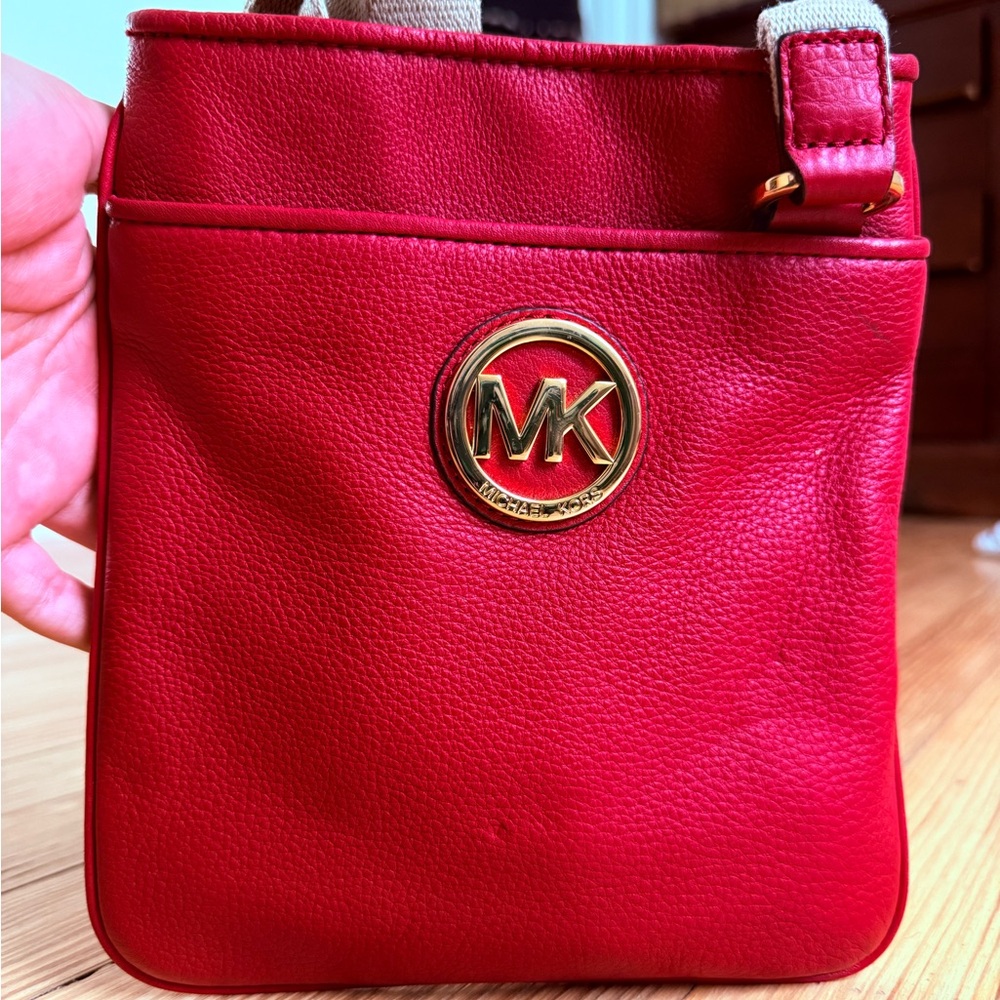 Michael Kors Cherry Red Crossbody Bag